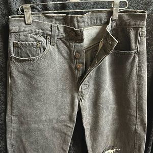 31x34 Black/Gray Denim Levi’s 501 TRUE VINTAGE 1970’s/1980’s 501’s
